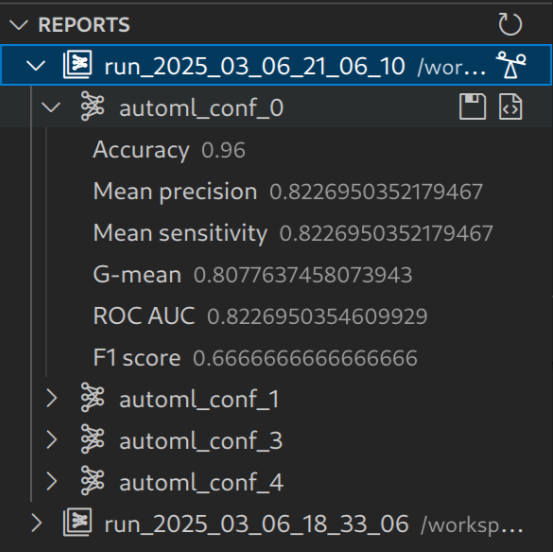 Plugin reports view