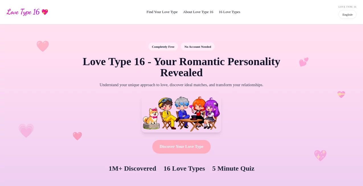 Screenshot of lovetype16 – An AI tool in the ,AI Life Assistant ,AI Fun Tools ,AI Dating Assistant  category, showcasing its interface and key features.