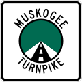 Muskogee Turnpike marker