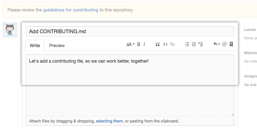 Felder für Pull-Request-Titel und -Beschreibung