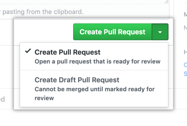 Schaltfläche „Create pull request“ (Pull Request erstellen)