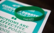 Concern Debates Leaflet and wristband. Photo: Ruth Medjber / Concern Worldwide.